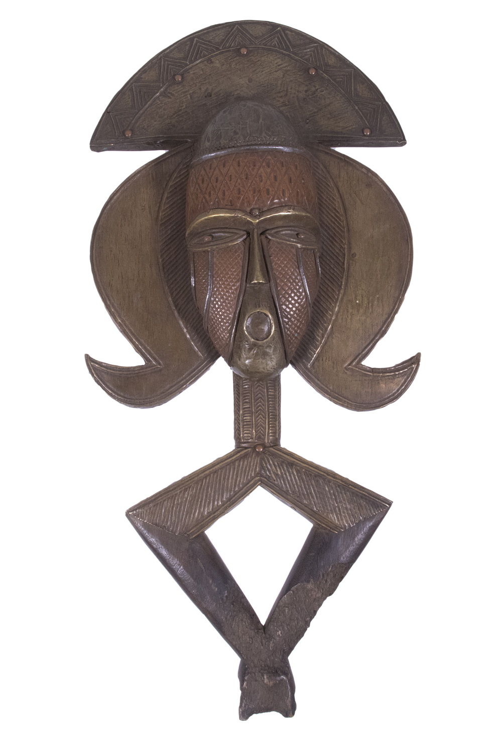 BRASS COVERED HARDWOOD AFRICAN 30ca52