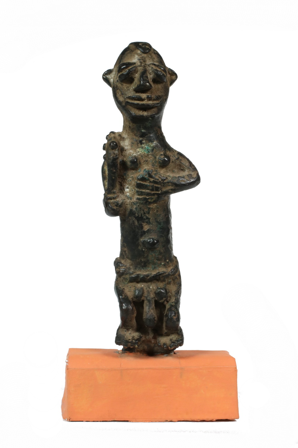AFRICAN BRONZE Benin Bronze Staff 30ca69