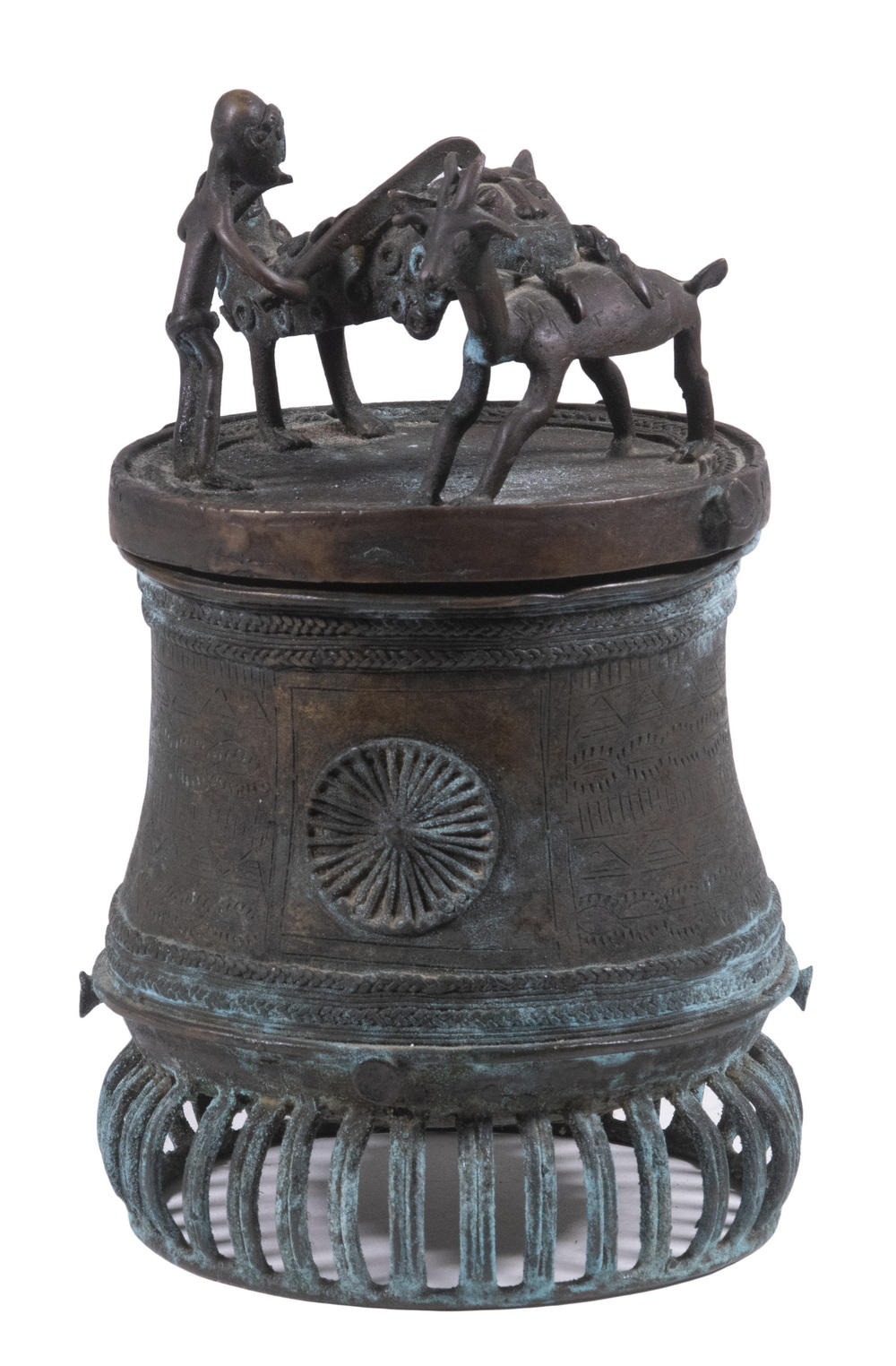 AFRICAN BRONZE CEREMONIAL VESSEL