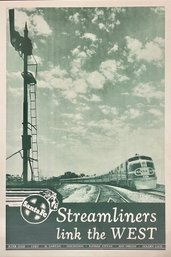 Ca. 1950s Santa Fe travel railway poster