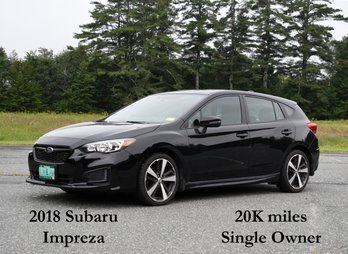 A single owner, 2018 Subaru AWD Impreza