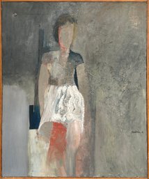 Gene Szafran oil on canvas, woman in