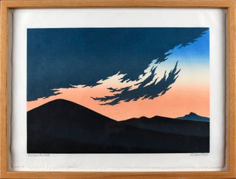 A Sabra Field woodblock print,