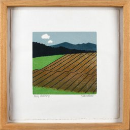 A Sabra Field woodblock, pencil