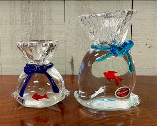 Two Murano Italy glass sculptures  30cad2