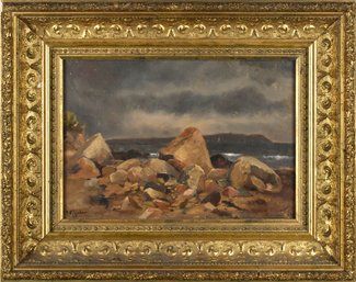 A late 19th C oil on canvas depicting 30cb14