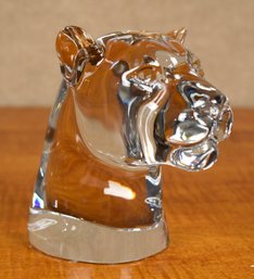 Baccarat crystal panther bust with 30cb23