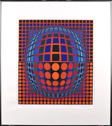 Victor Vasarely serigraph colorful 30cb31