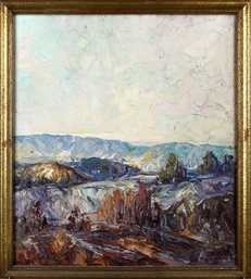 An Abstract landscape vista oil