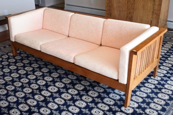 Charles Webb mid-century cherry sofa,