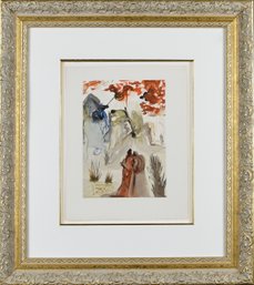 A framed Salvador Dali woodcut  30cb6f