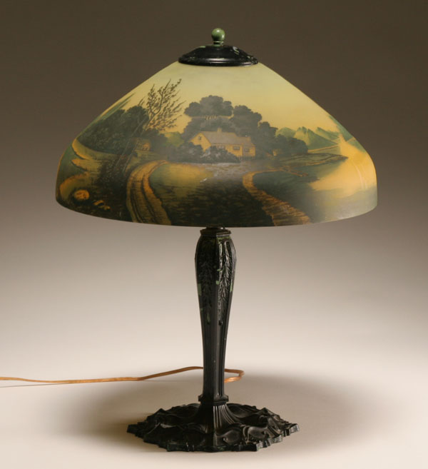 Antique table lamp with obverse 4e129