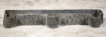 An antique zinc planter with lobed 30cba9