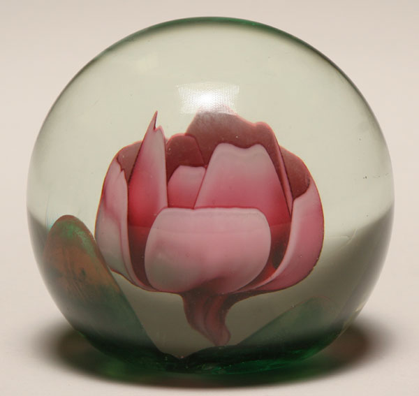 Joe St. Clair rose art glass magnum