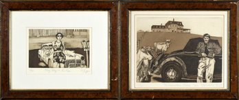 Two etchings by M Jacques Mary 30cbdd