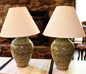 A pair of vintage Iznik style ceramic