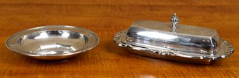 A vintage Fisher sterling covered butter