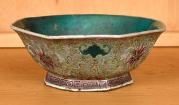 Vintage Chinese octagonal bowl