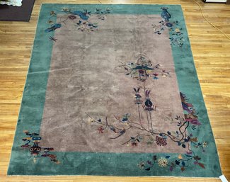 Antique Chinese room size rug  30cc36