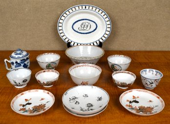 Assorted antique Chinese Export porcelain,