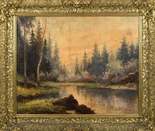 A 19th C oil on canvas landscape 30cc9c