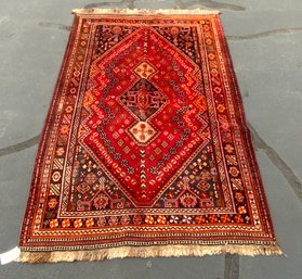 Vintage Oriental area rug with