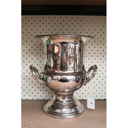 Silver plate twin handled champagne