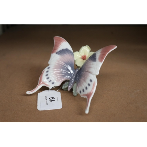 Lladro porcelain butterfly on a