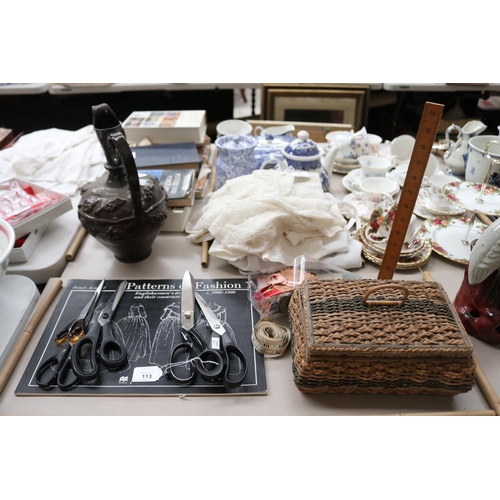 An array of dressmakers items,