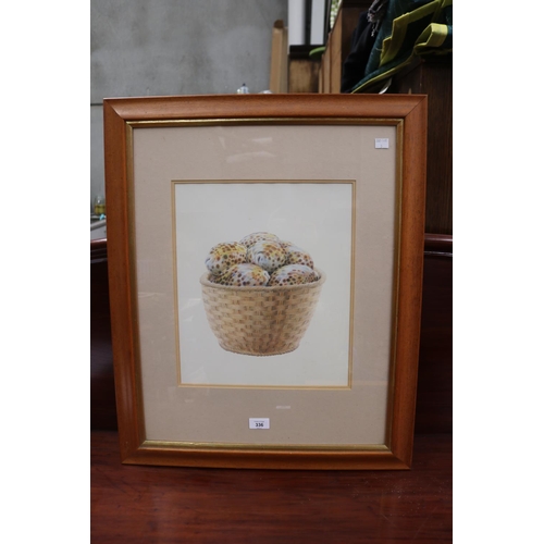 Large coloured print of a basket of