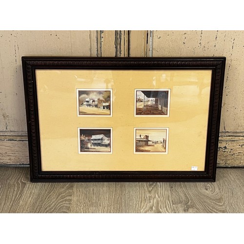 Four framed coloured prints Clarrie 30ce34