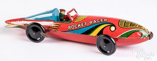 MARX LITHOGRAPHED TIN WIND-UP ROCKET