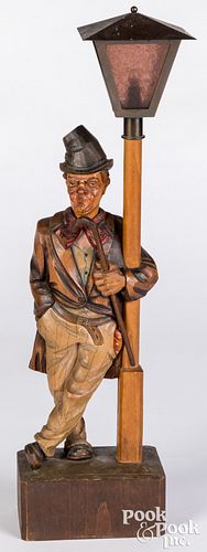 GERMAN CARVED AND PAINTED WOOD WHISTLERGerman