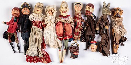 PUNCH AND JUDY CARVED AND PAINTED WOOD