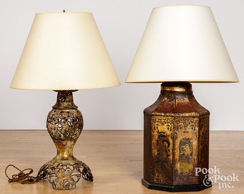 TWO TABLE LAMPSTwo table lamps  30d012