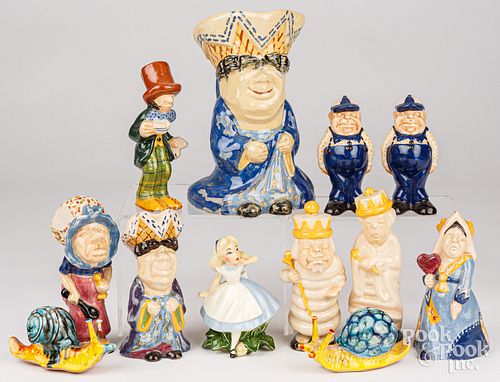 COLLECTION OF ALICE IN WONDERLAND POTTERY