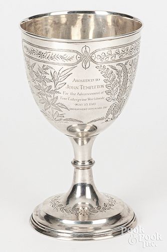 ENGLISH SILVER PRESENTATION GOBLET,