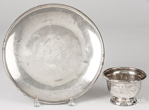 STERLING SILVER PLATTER AND BOWLSterling