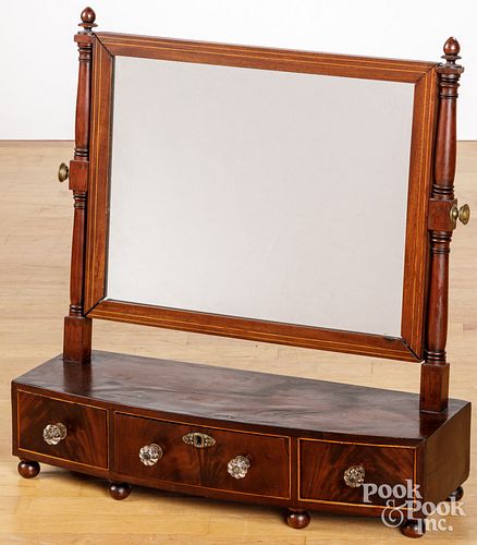 SHERATON MAHOGANY SHAVING MIRROR,