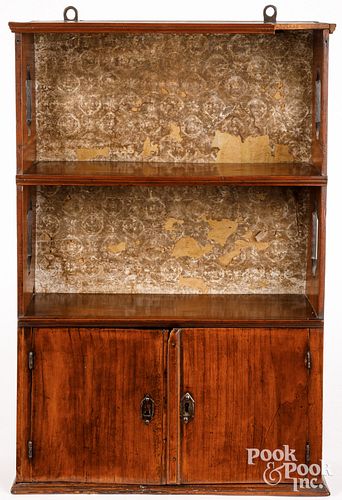 FRUITWOOD HANGING CABINET 19TH 30d091