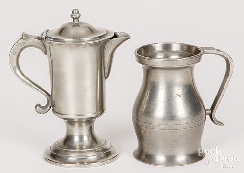 NEW YORK PEWTER MEASURE, 18TH C.New