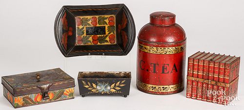 TIN, TO INCLUDE A TEA CANISTER,