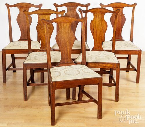 SET OF SIX GEORGE III MAHOGANY