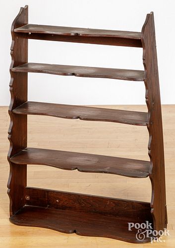 WALNUT HANGING SHELF LATE 19TH 30d189