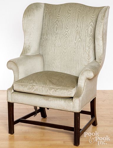 GEORGE III MAHOGANY WING CHAIR  30d1c2