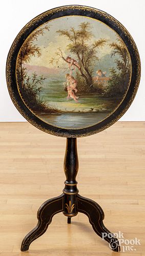 FRENCH PAINTED CANDLESTAND, LATE