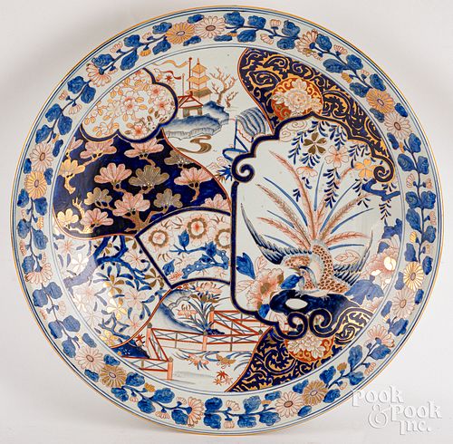 MASSIVE IMARI PORCELAIN CHARGERMassive