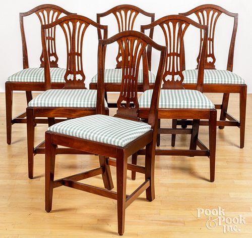 SET OF SIX FEDERAL STYLE MAHOGANY