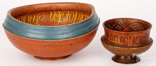 TWO SCANDINAVIAN PAINTED ALE BOWLSTwo 30d2ee