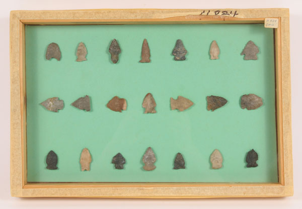 Twenty-one small arrowheads found